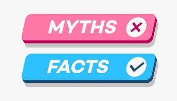 myths-vs-facts-3d-style-isolated-on-white-background-vector